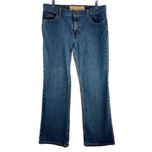 Eddie Bauer jeans petite Bootcut medium wash Actual Size 34X27 (1147)